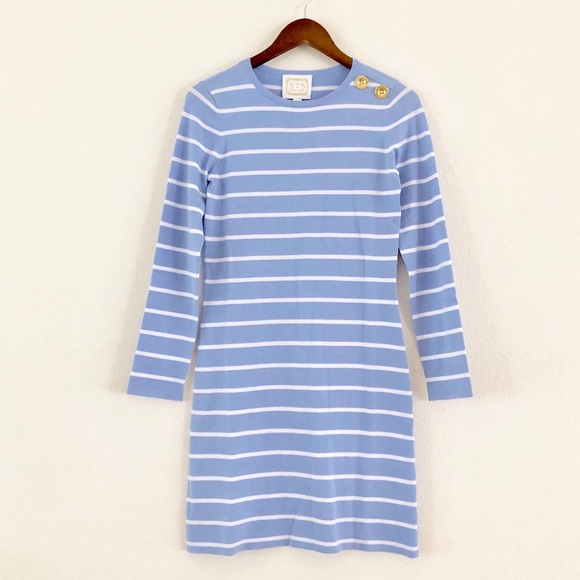 NWT Sail To Sable STS Striped Cotton Sweater Dress - Picture 4 of 8